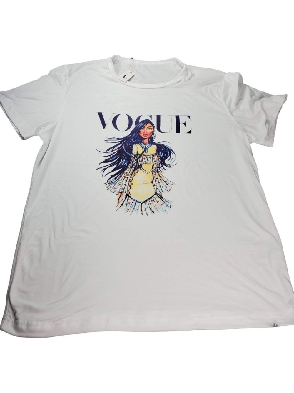 Pocahontas Princess Tee Shirt Graphic Knit Top Blouse Short Sleeve Shirt Women
